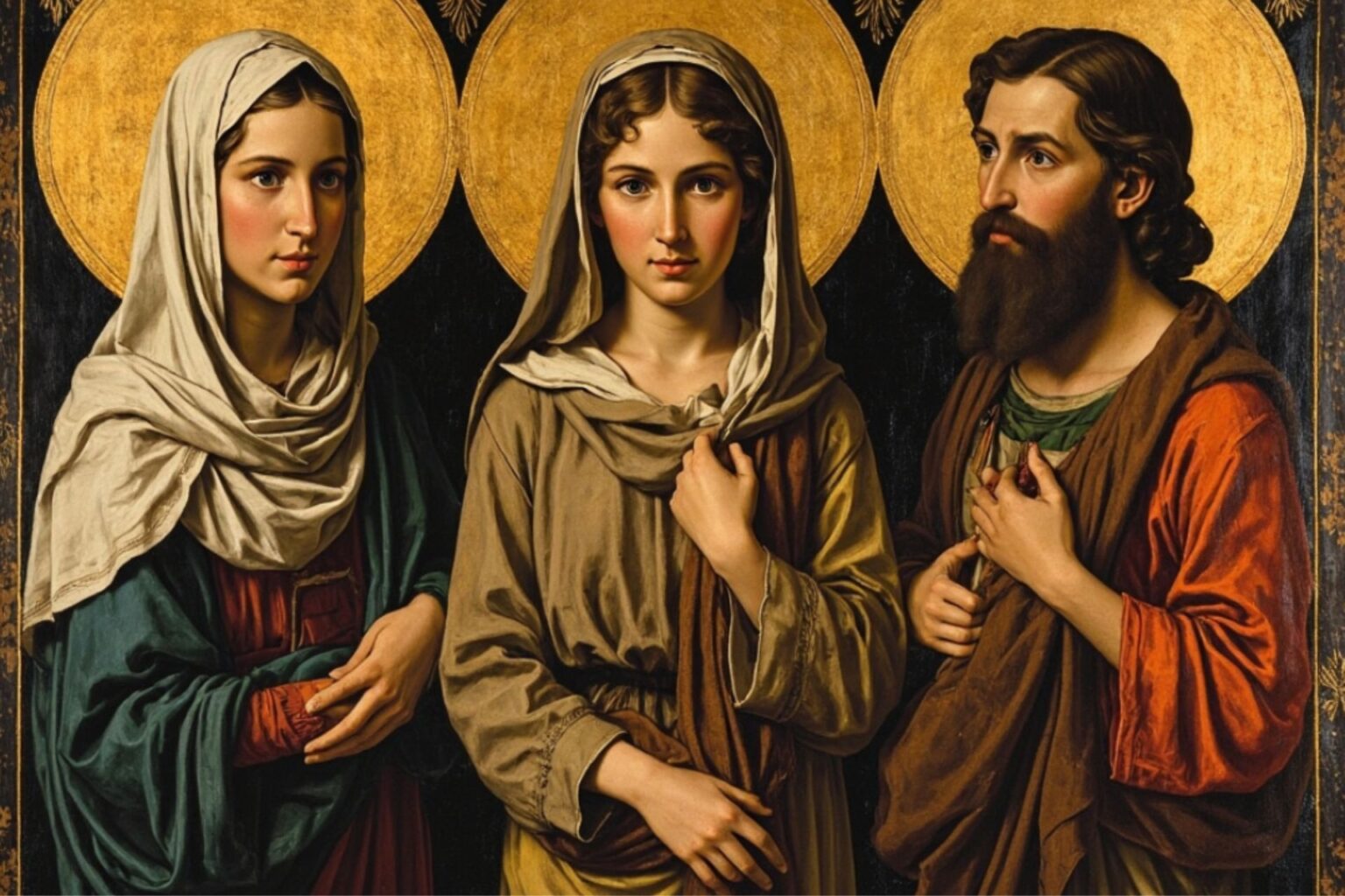 Three sibling saints: Martha, Mary and Lazarus